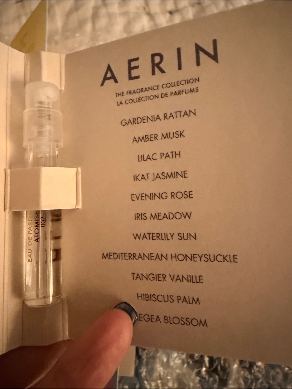 AERIN Perfume Samples Plus Bonus Carolina Herrera Perfume Sample - Picture 3 of 6
